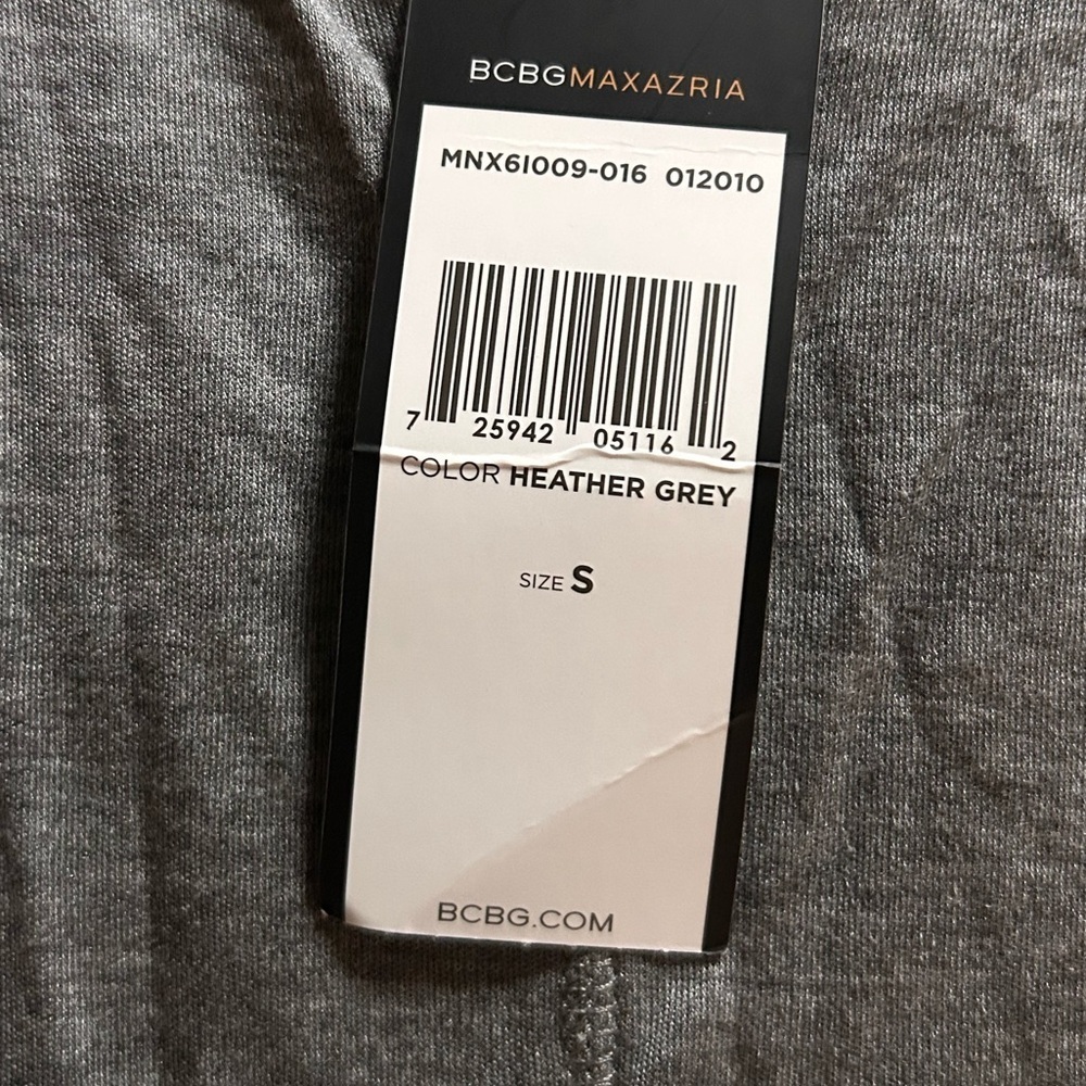 NWT BCBGMaxAzria Heather Gray V Neck Sweater Dress Midi with Pockets - Picture 4 of 5